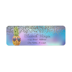 Stilvolle Silver Diamonds Pineapine Holographic