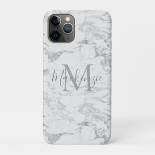 Stilvolle Silver Foil Marmor Monogram Case-Mate iPhone Hülle