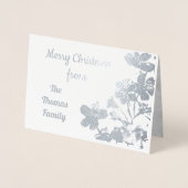Stilvolle Silver Foil Personalisiert Weihnachten Folienkarte (Vorderseite)