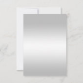 Stilvolle Silver Gem Bow & Black Wedding RSVP Karte (Rückseite)