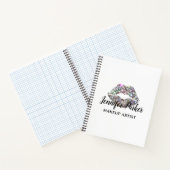 Stilvolle Silver Glitzer Makeup Artist Business Notizblock (Innenseite)