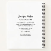 Stilvolle Silver Glitzer Makeup Artist Business Notizblock (Rückseite)