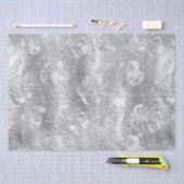 Stilvolle Silver Glitzer Tropical Dschungel-Blätte Seidenpapier (Handwerk)