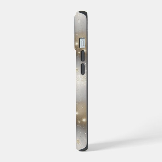Stilvolle Silver & Gold Elegance iPhone 15 Hülle (Linke Seite)