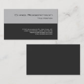 Stilvolle Silver Gray Charming Business Card Visitenkarte (Vorne/Hinten)