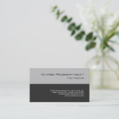 Stilvolle Silver Gray Charming Business Card Visitenkarte (Stehend Vorderseite)