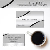 Stilvolle Silver Gray geschliffene Dekorationslini Visitenkarte