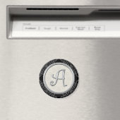 Stilvolle Silver Monogram Initial A Magnet (In Situ (Geschirrspüler))