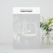 Stilvolle Silver Stirrups auf English Riding Saddl Briefpapier (Stehend Vorderseite)