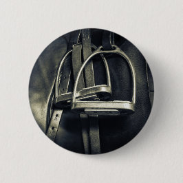 Stilvolle Silver Stirrups auf English Riding Saddl Button