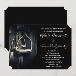 Stilvolle Silver Stirrups auf English Riding Saddl Einladung