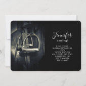 Stilvolle Silver Stirrups auf English Riding Saddl Einladung (Vorderseite)