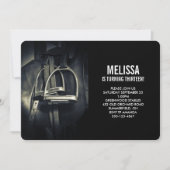 Stilvolle Silver Stirrups auf English Riding Saddl Einladung (Vorderseite)