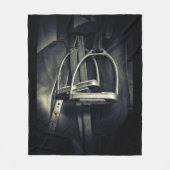 Stilvolle Silver Stirrups auf English Riding Saddl Fleecedecke (Vorderseite)