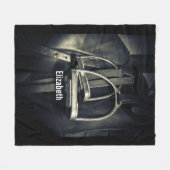 Stilvolle Silver Stirrups auf English Riding Saddl Fleecedecke (Vorderseite (Horizontal))