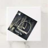 Stilvolle Silver Stirrups auf English Riding Saddl Geschenkanhänger (Beispiel)