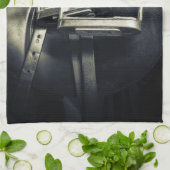 Stilvolle Silver Stirrups auf English Riding Saddl Geschirrtuch (Gefaltet)