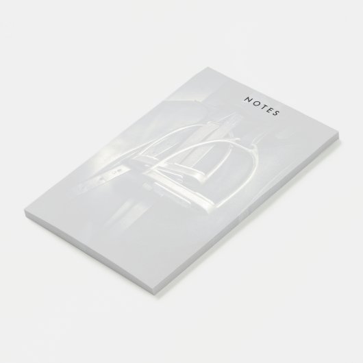 Stilvolle Silver Stirrups auf English Riding Saddl Post-it Klebezettel (angewinkelt)