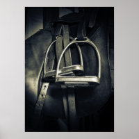 Stilvolle Silver Stirrups auf English Riding Saddl