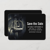 Stilvolle Silver Stirrups auf English Riding Saddl Save The Date (Vorne/Hinten)