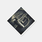 Stilvolle Silver Stirrups auf English Riding Saddl Serviette (Ecke)