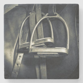 Stilvolle Silver Stirrups auf English Riding Saddl Steinuntersetzer