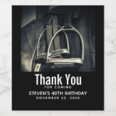 Stilvolle Silver Stirrups auf English Riding Saddl Weinetikett (Einzelnes Label)