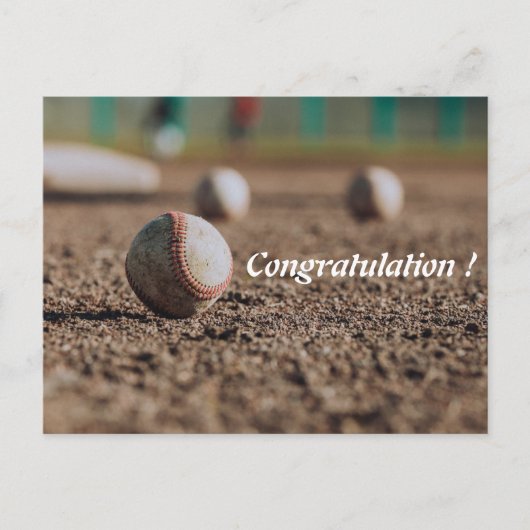Stilvolle Simple Sporty Gratulation Postcard Postkarte (Vorderseite)