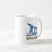 Stilvolle Singapore Skyline Travel Kaffeetasse (VorderseiteRechts)