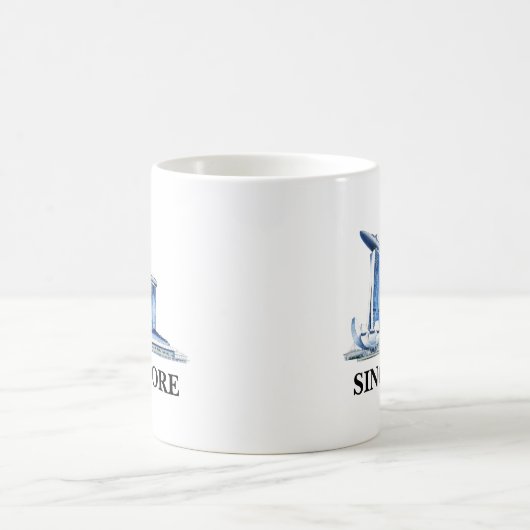 Stilvolle Singapore Skyline Travel Kaffeetasse (Mittel)