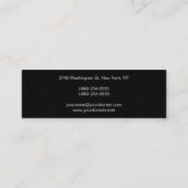 Stilvolle Skinny Gray Manager Business Card Mini Visitenkarte (Rückseite)