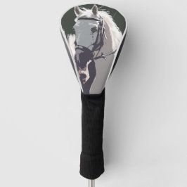 Stilvolle Skizze für das Weiße Pferd Golf Headcover