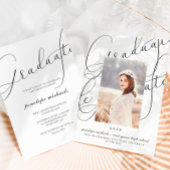 Stilvolle Skript-Foto-Graduierungspartei Einladung