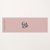 Stilvolle Skriptbezeichnung Om Symbol Silver Pink Yogamatte (Vorderseite (Horizontal))