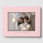 Stilvolle Skripte, dunkelgrau und Gold | FOTO Gästebuch (Rückseite)