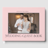 Stilvolle Skripte, dunkelgrau und Gold | FOTO Gästebuch (Vorderseite)