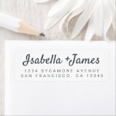 Stilvolle Skripte Moderne Schwarz-weiße Rücksendea (Insitu)