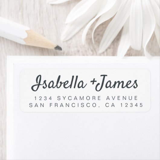 Stilvolle Skripte Moderne Schwarz-weiße Rücksendea (Insitu)