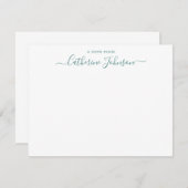 Stilvolle Skriptkalligrafie Ein Hinweis vom Green Mitteilungskarte (Vorne/Hinten)