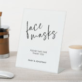 Stilvolle Skriptmasken Hochzeit Sockelschild (In SItu)