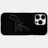 Stilvolle Skriptmonogramm-Initialen und Name Case-Mate iPhone Hülle (Rückseite (Horizontal))