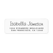 Stilvolle Skriptname-Rücksendeadresse (Vorne)