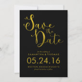 Stilvolle SkriptWedding Save the Date (Vorderseite)