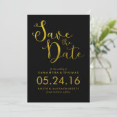 Stilvolle SkriptWedding Save the Date (Stehend Vorderseite)
