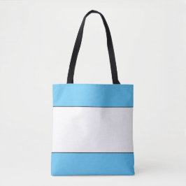 Stilvolle Sky Blue Oben, breite weiße Streifen Tasche