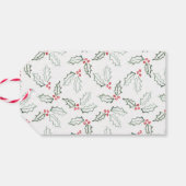 Stilvolle Slant Watercolor Frohe Weihnachtsfeierta Geschenkanhänger (Rückseite Horizontal)