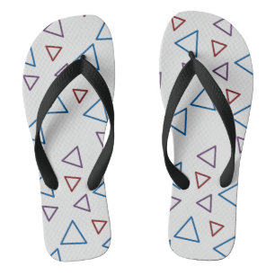 Stilvolle Slippers mit mehrfarbigen Dreiecken Badesandalen