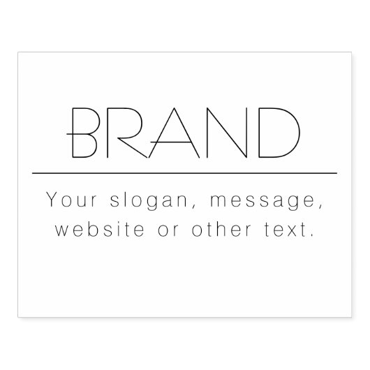 Stilvolle Slogan, Adresse oder sonstige Texte Gummistempel (Prägung)