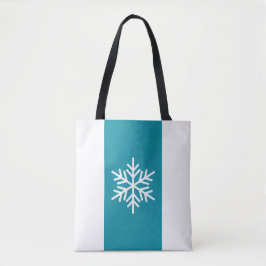 Stilvolle Snowflake Aquamarine blauweiße Streifen Tasche