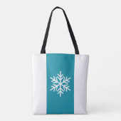 Stilvolle Snowflake Aquamarine blauweiße Streifen Tasche (Rückseite)